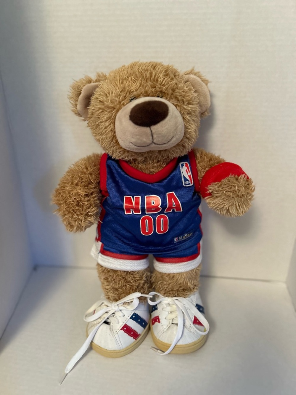 Build a bear NBA Plush Teddy Bear in Blue & Red Jersey